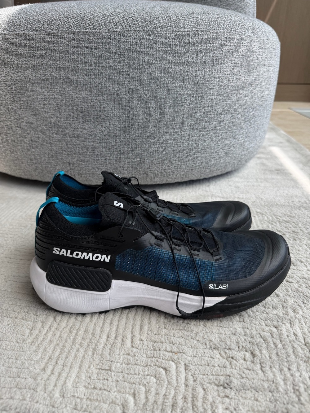 Salomon S/LAB Genesis Trail Running Shoes NWOB Men’s US 12 EU 46⅔ Black Blue